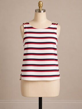 Talbots Sailor Striped Tank Blouse